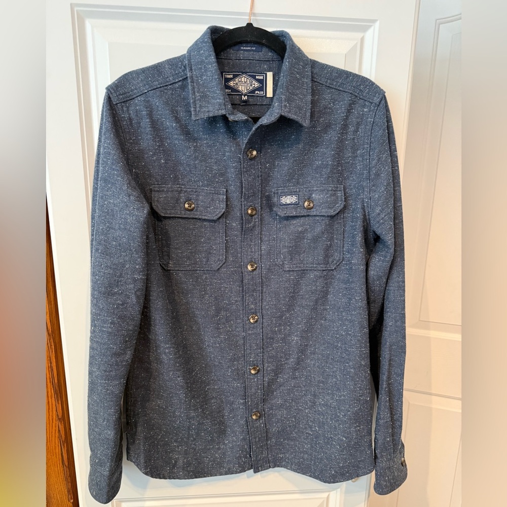 SuperDry Blue Button-Up longe sleeve Indigo NEP